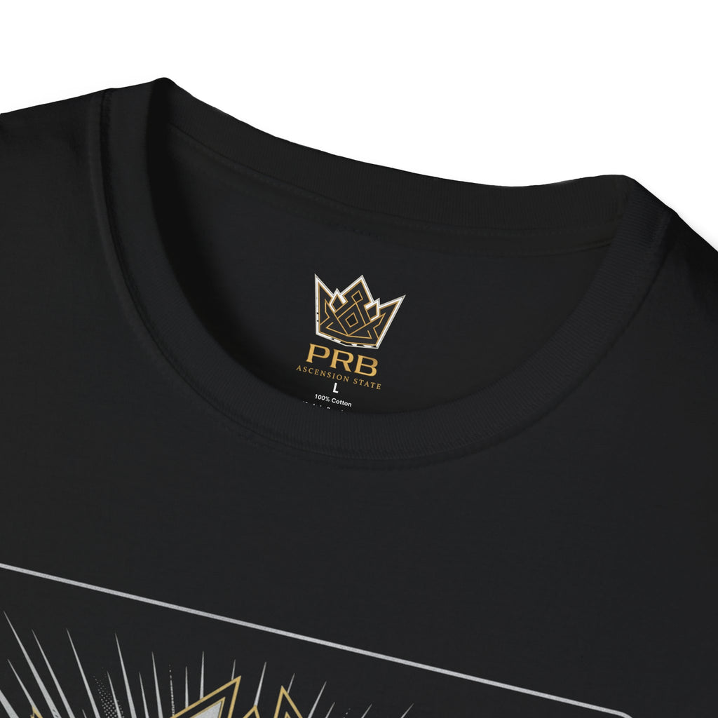 Power Runs Black PRB The Current Geometric Logo T-Shirt by Printify