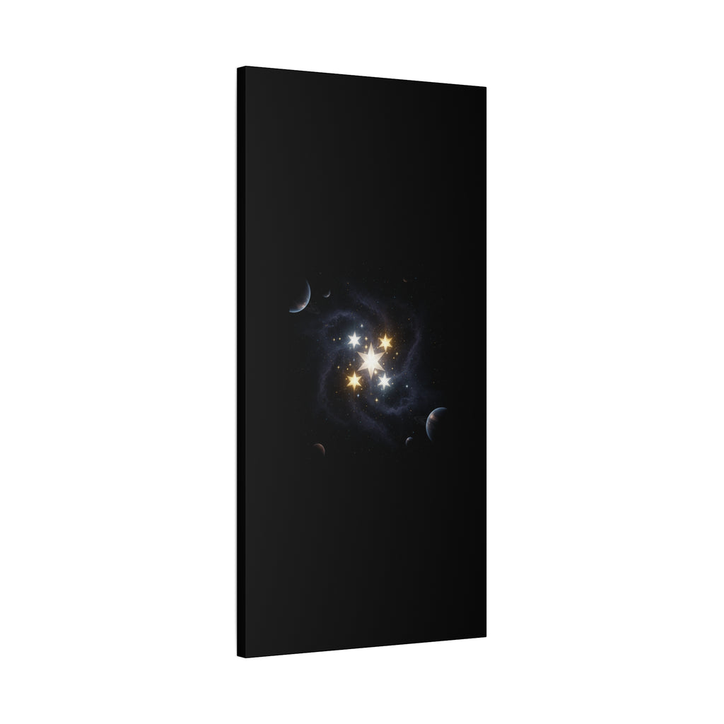 Power Runs Black PRB Glowing Star Constellation Canvas by Power Runs Black