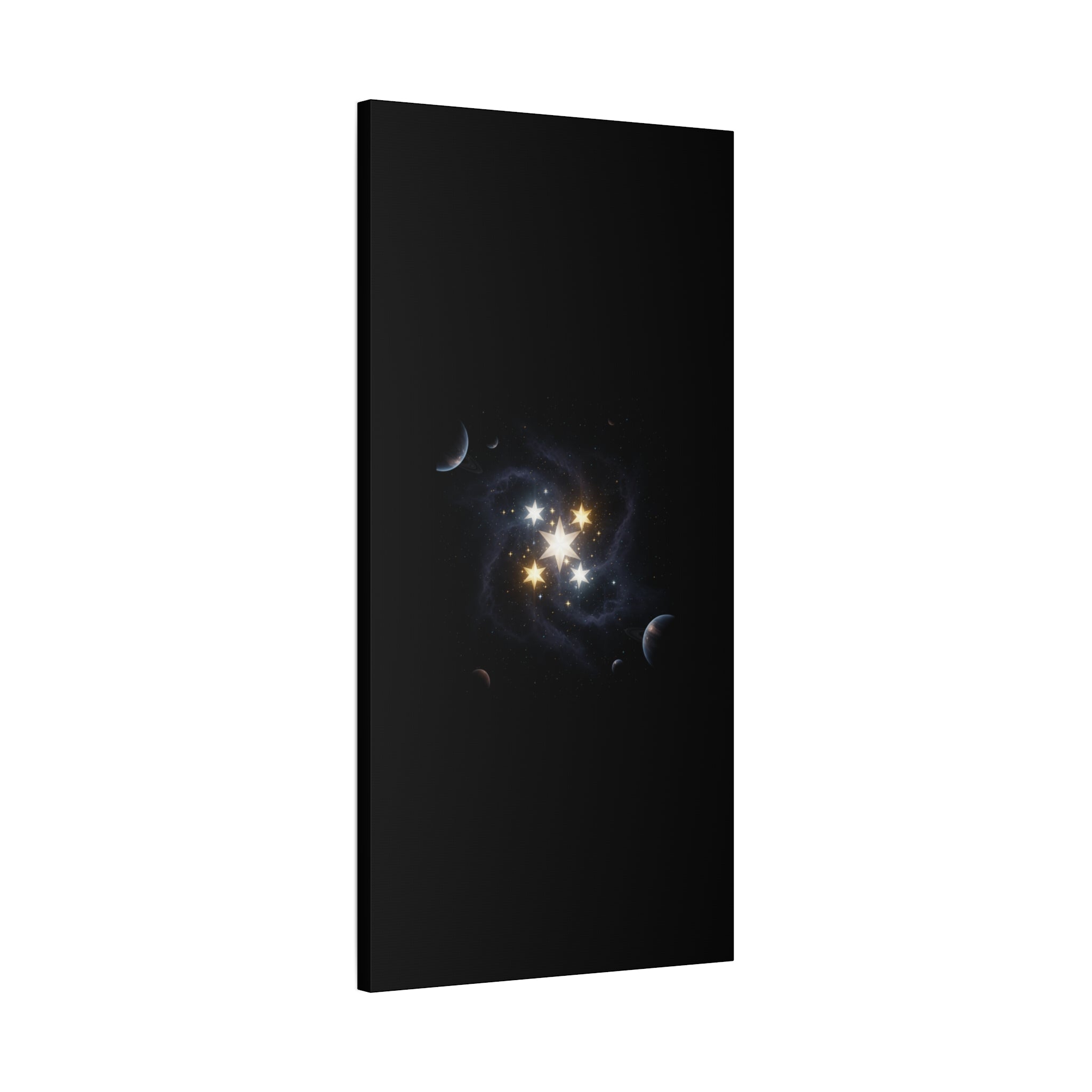 Power Runs Black PRB Glowing Star Constellation Canvas by Power Runs Black