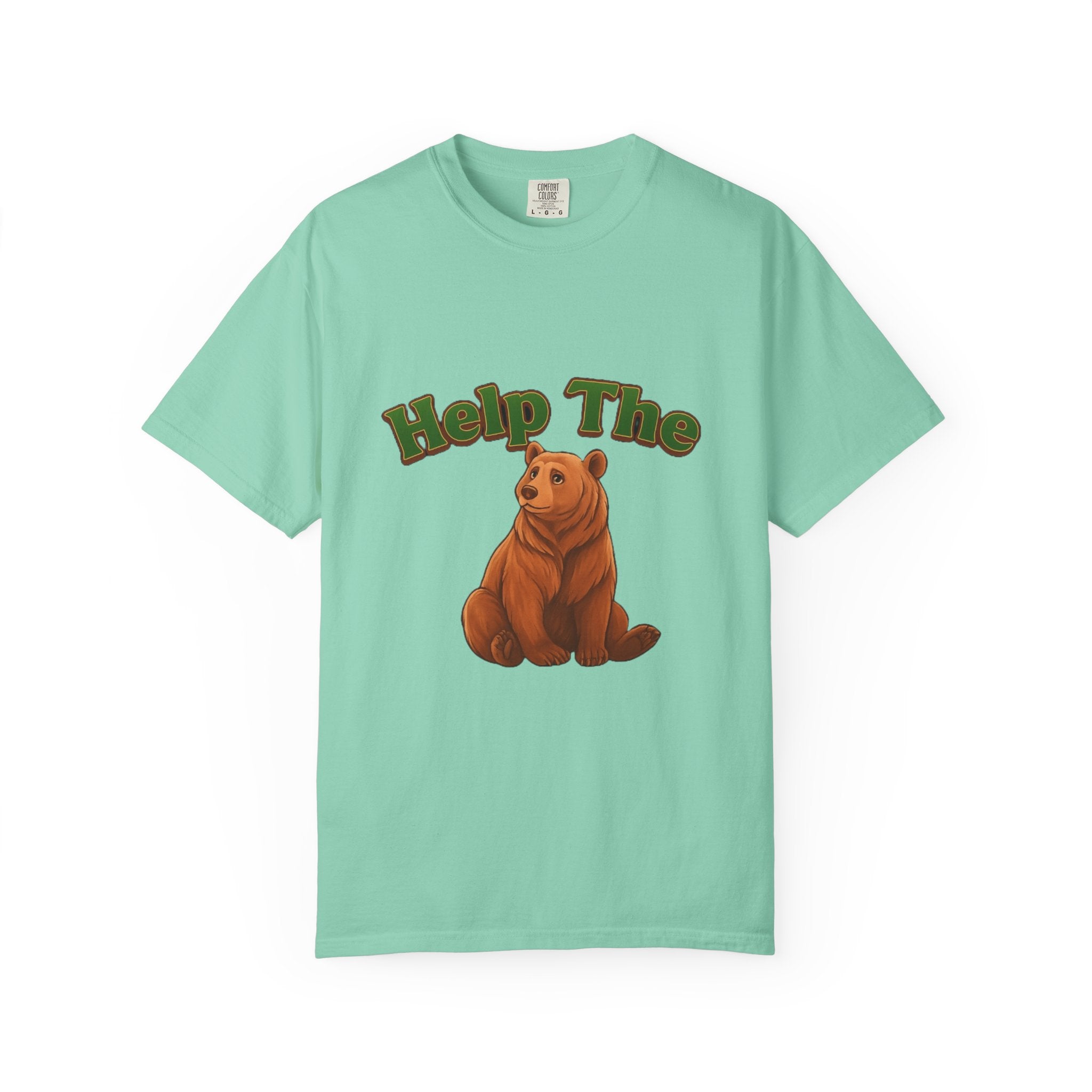 PRB "Don't Help me Help The Bear" T-shirt Bear Illustration by Power Runs Black