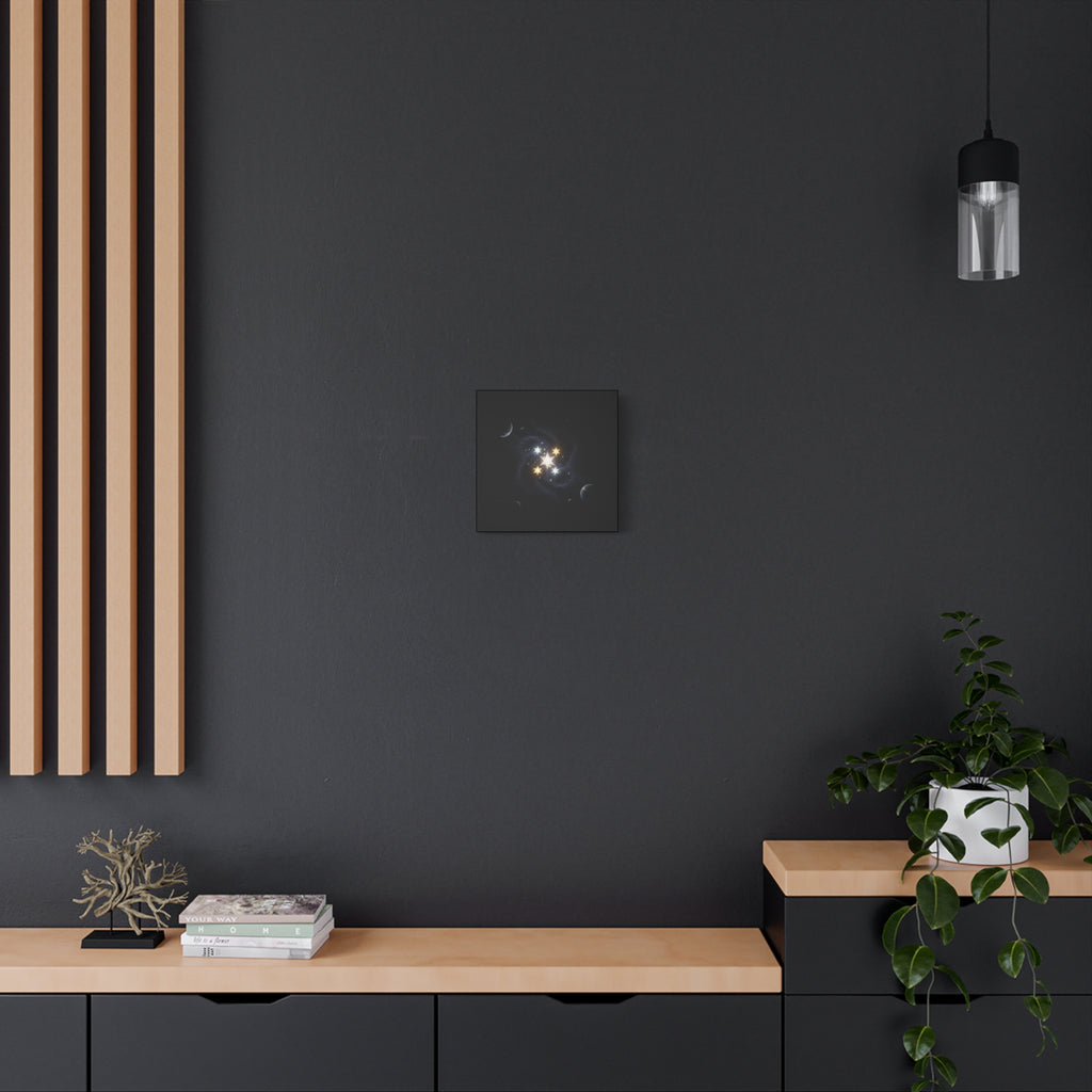 Power Runs Black PRB Glowing Star Constellation Canvas by Power Runs Black