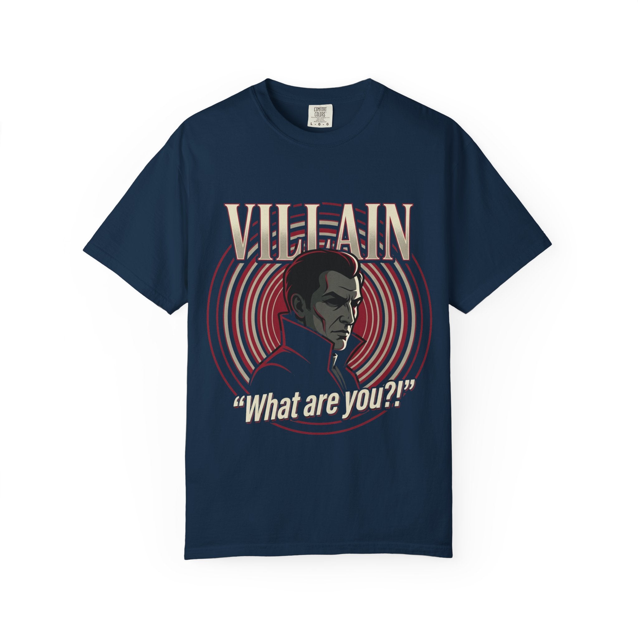 Power Runs Black Villain Portrait T-Shirt — "What Are You?" Graphic Tee by Power Runs Black