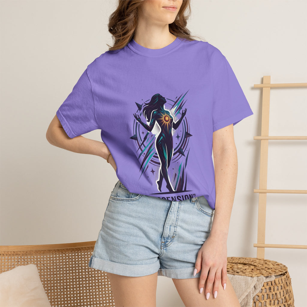 Power Runs Black PRB Ascension Graphic T-Shirt — Cosmic Silhouette Tee by Printify