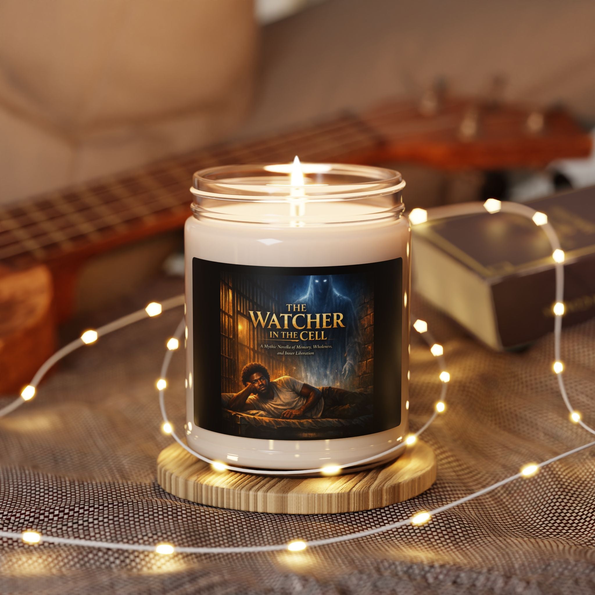 PRB The Watcher in the Cell Candle | Scented Soy Jar, 9oz by Printify
