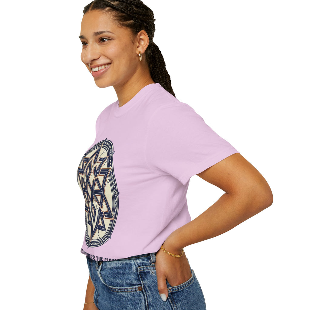 Power Runs Black PRB Geometric Star Mandala T-Shirt — "Control Fractures the Flow" Graphic Tee by Power Runs Black