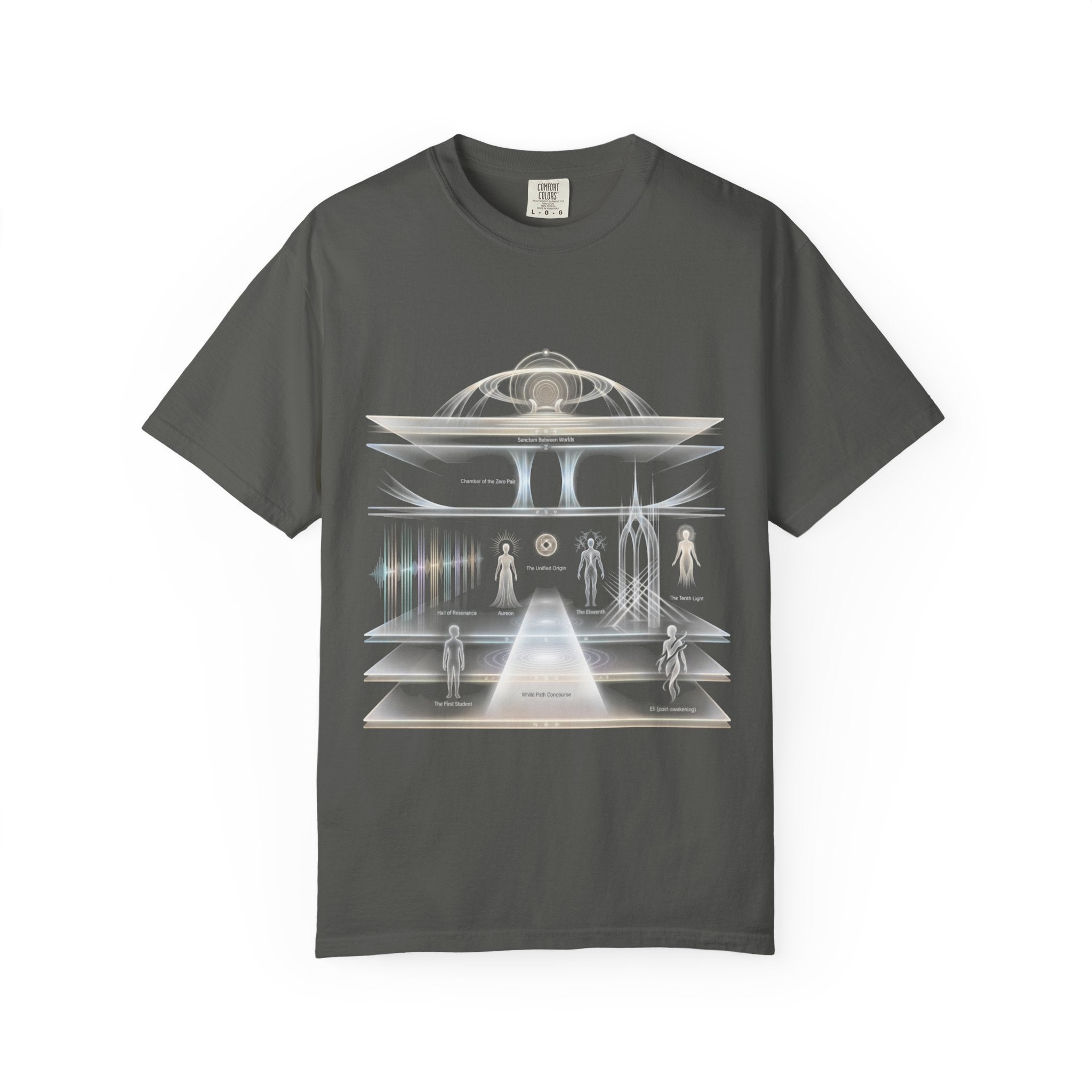 UFO Abduction Scene T-Shirt | Vintage Sci-Fi Alien Beam Graphic Tee by Printify