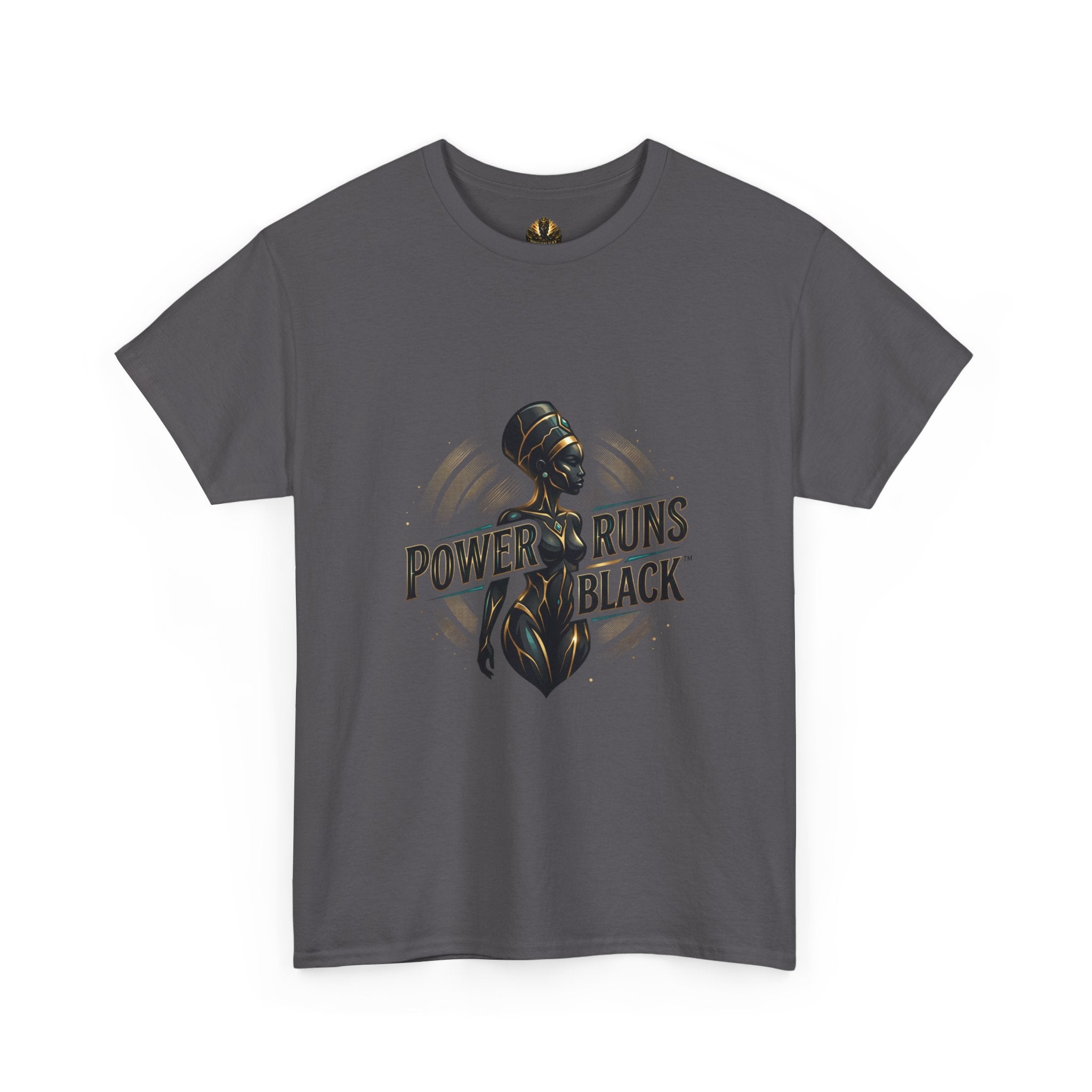 Power Runs Black Queen Goddess Graphics Tee by Printify