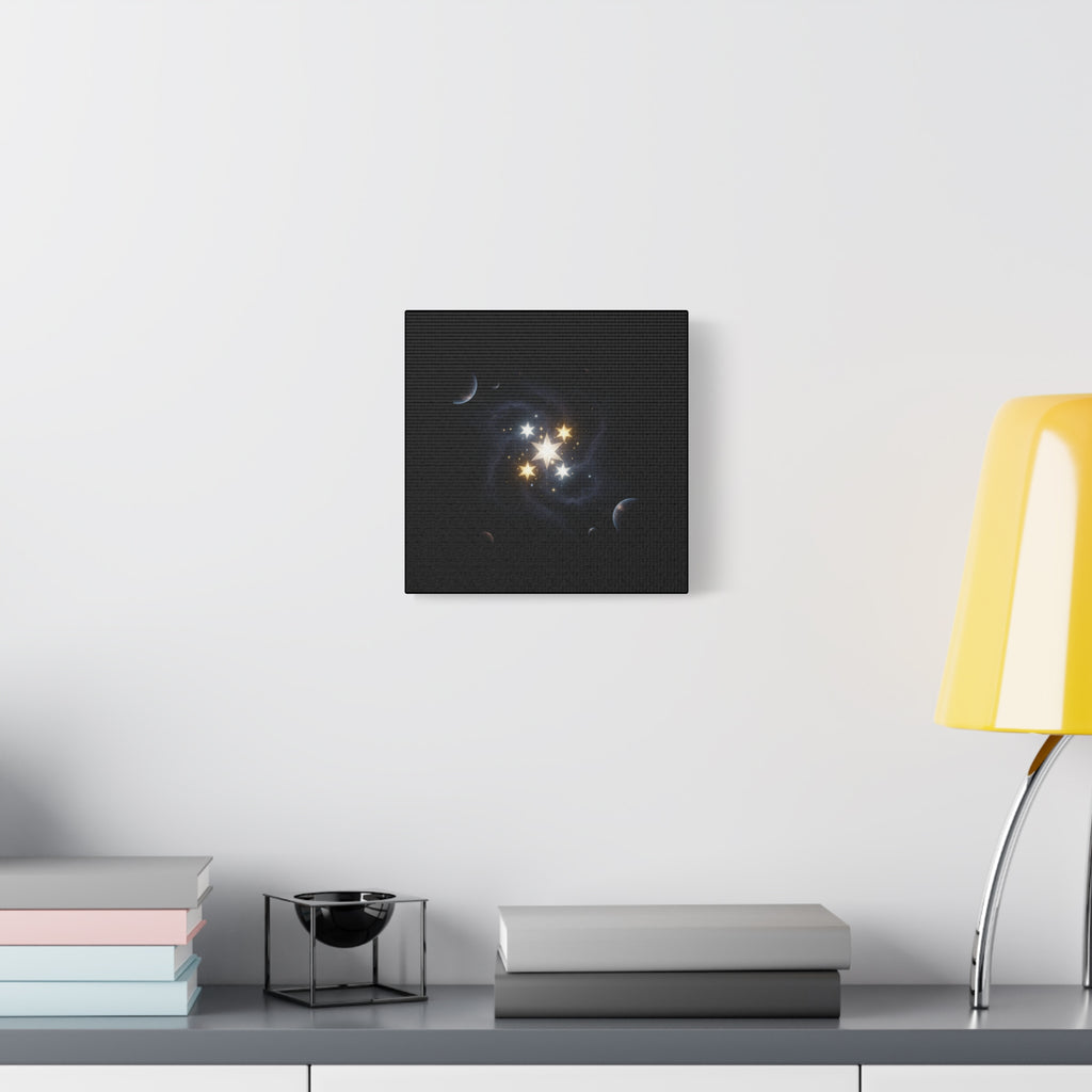 PRB Celestial Star Cluster Matte Canvas Print — Cosmic Planets Wall Art by Printify