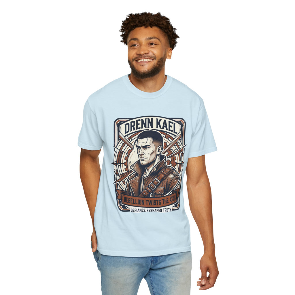 Power Runs Black PRB Drenn Kael Portrait T-Shirt — "Rebellion Twists the Axis" Graphic Tee by Power Runs Black
