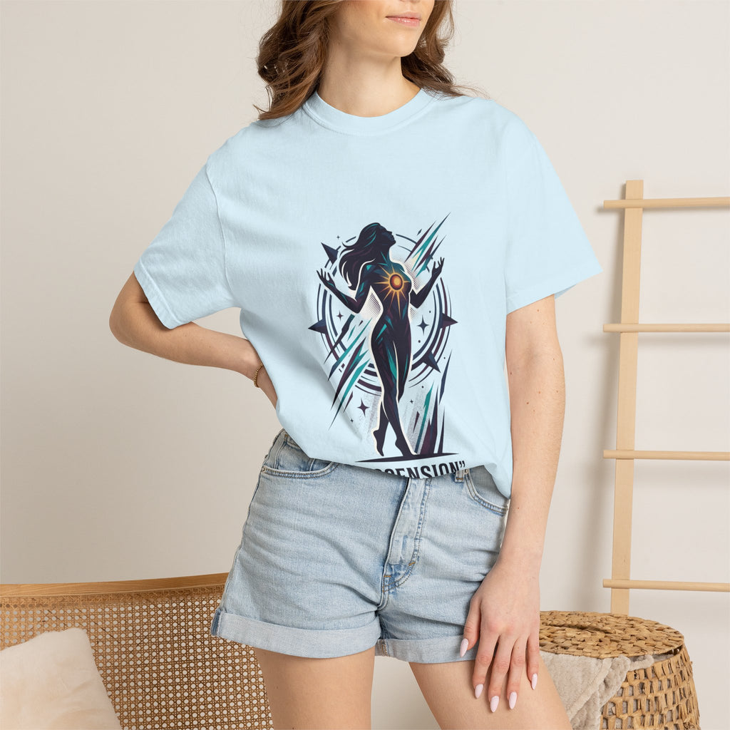 Power Runs Black PRB Ascension Graphic T-Shirt — Cosmic Silhouette Tee by Printify