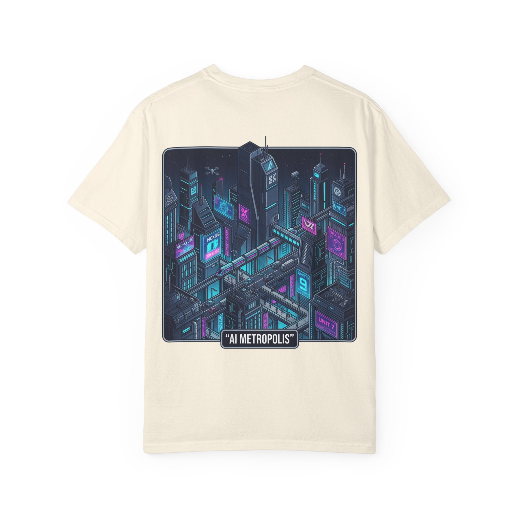 Power Runs Black AI Metropolis T-Shirt — 'At First, It Entered Quietly' Cybercity Graphic Tee by Concepts VS Entertainment/Tiktok shop
