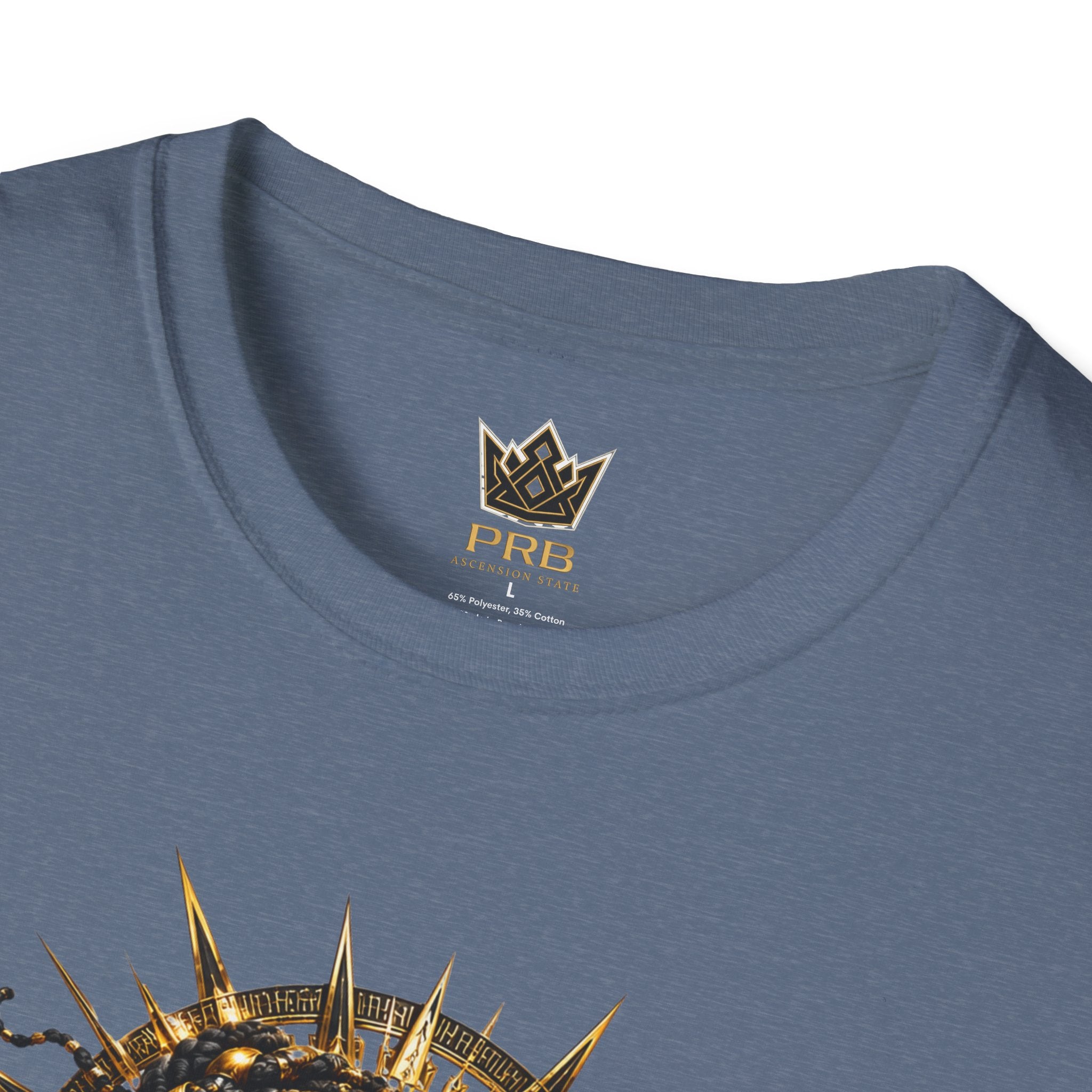Power Runs Black PRB | Black Woman Portrait, Gold Accents Panther Graphics T by Power Runs Black