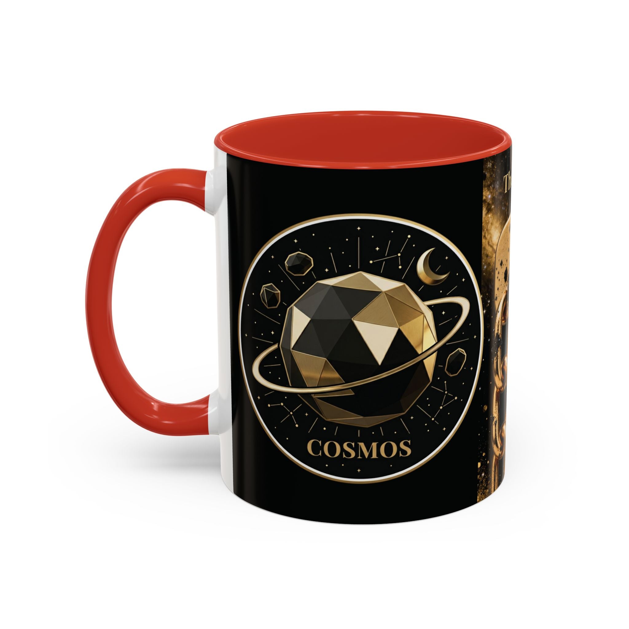 PRB Gold Cosmos Design Accent Coffee Mug | The Break, Planet Illustration by Power Runs Black