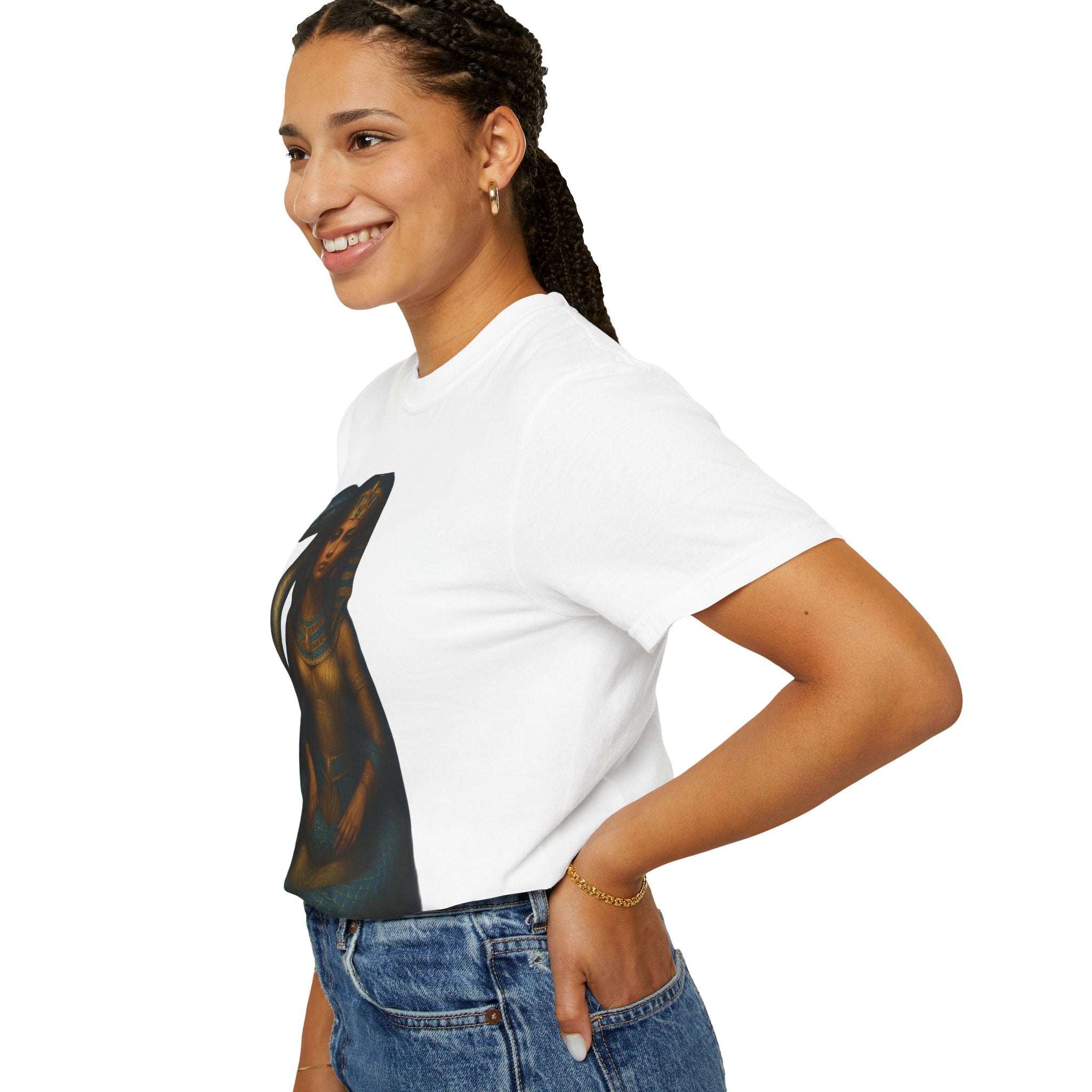 PRB Egyptian Goddess with Snake T-Shirt | Pharaoh Serpent Art Tee by Power Runs Black