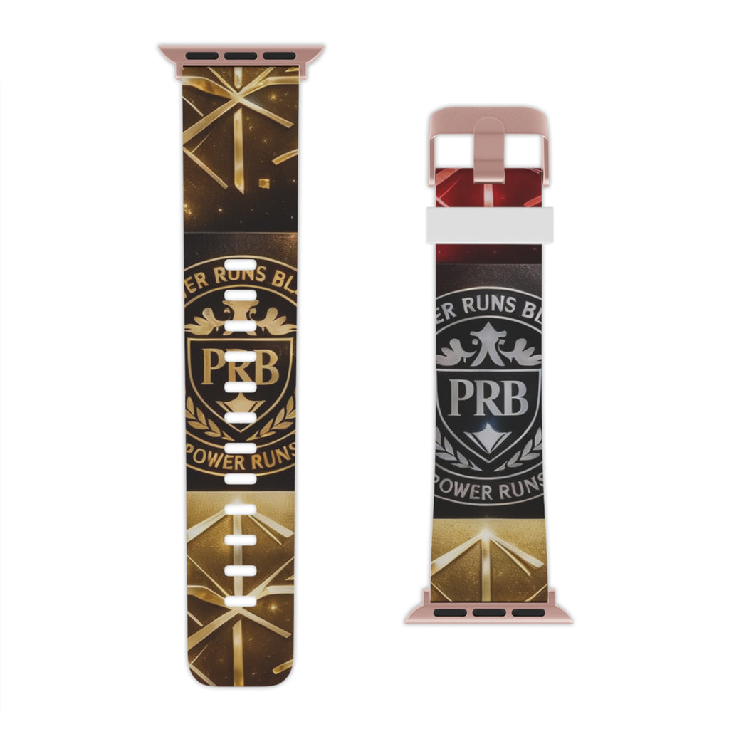 Decorative Crest Apple Watch Band — Bronze & Black TPU Strap by Printify