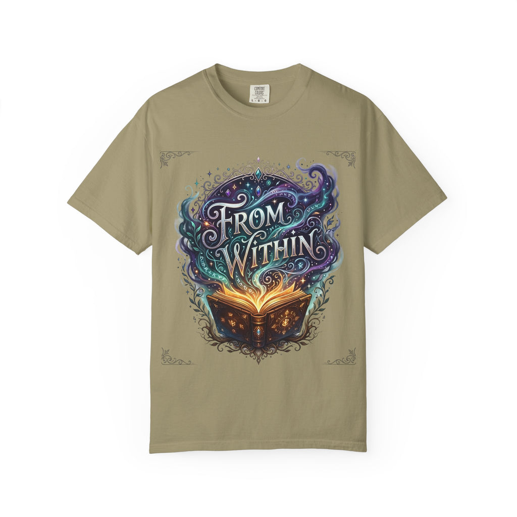 PRB From Within Magic Book T-Shirt — Fantasy Illustrated Graphic Tee by Power Runs Black