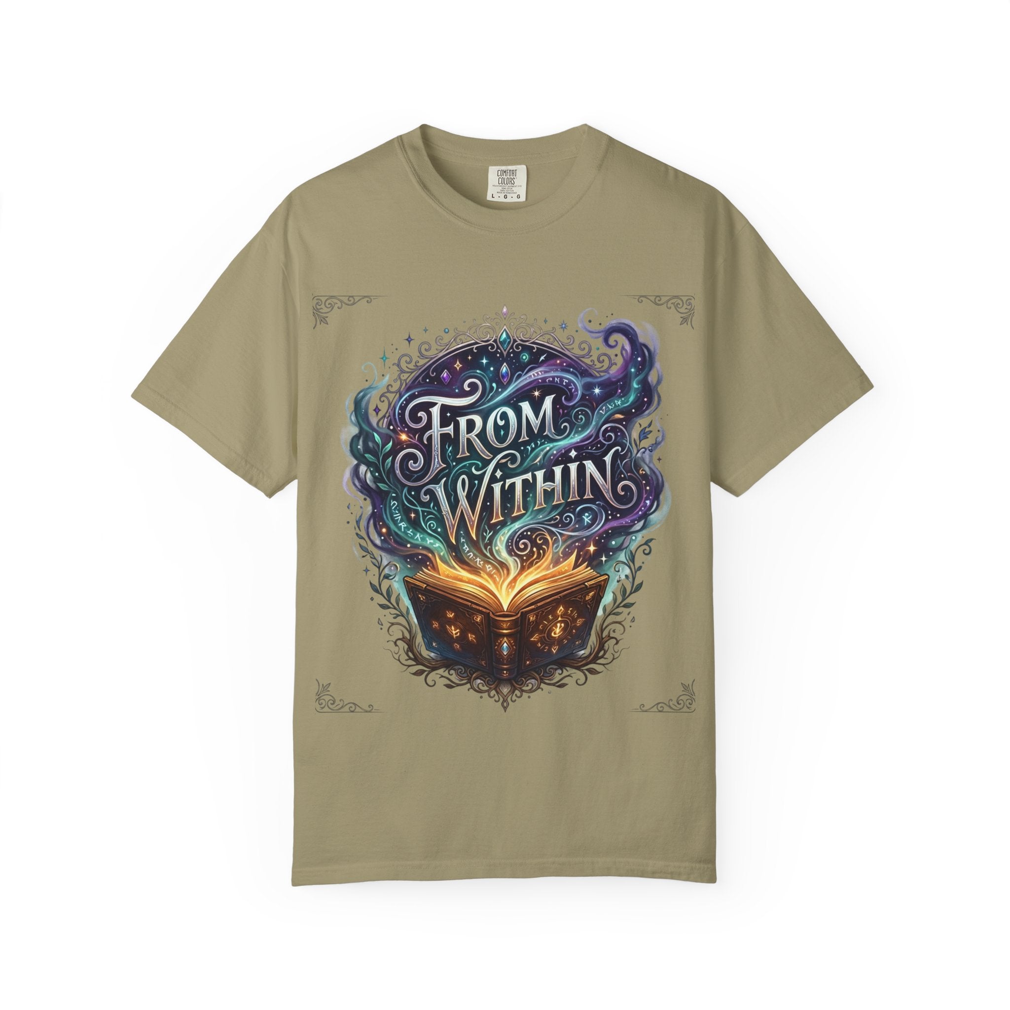 PRB From Within Magic Book T-Shirt — Fantasy Illustrated Graphic Tee by Power Runs Black