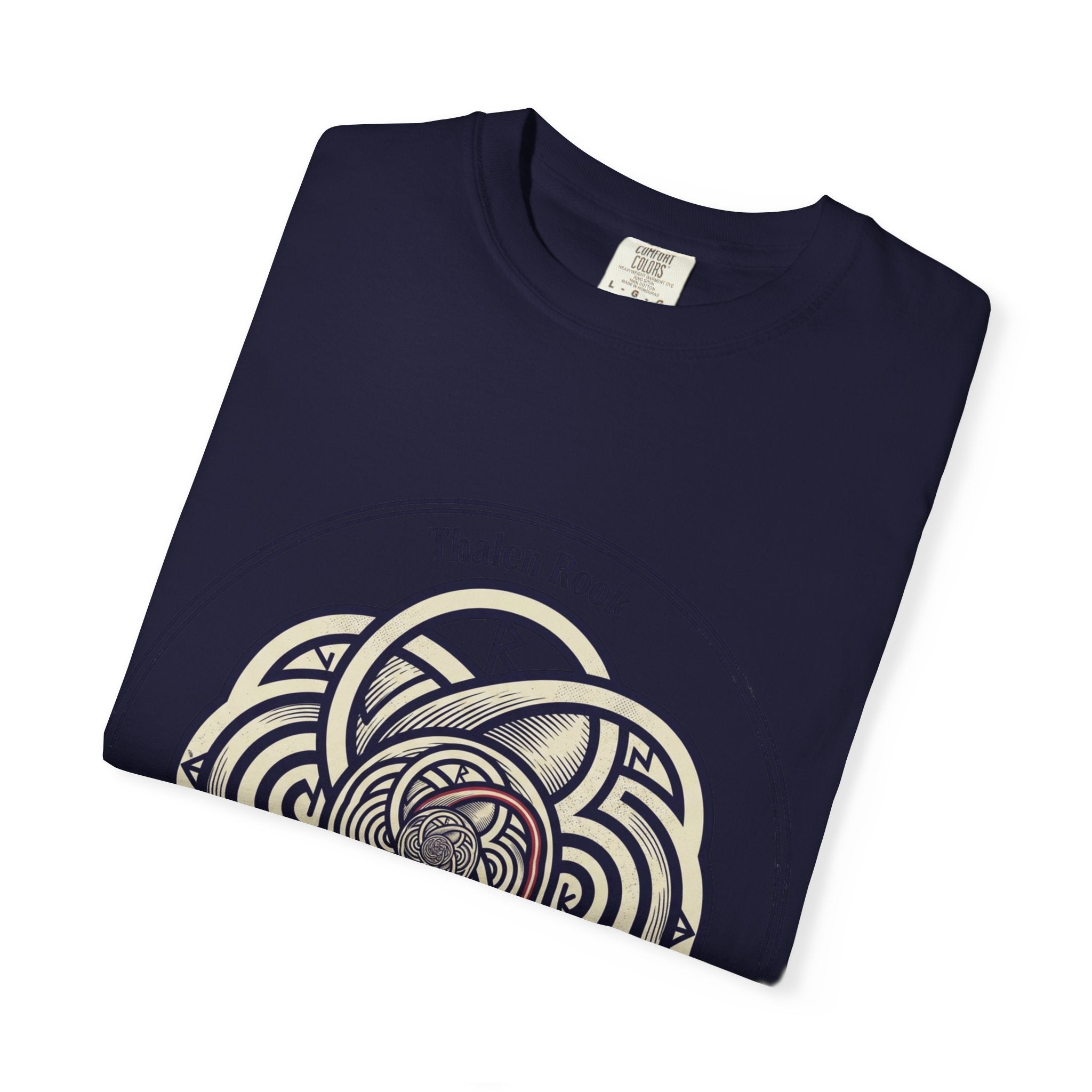 Power Runs Black PRB Thalen Rook Celtic Knot Graphic T-Shirt — "He stared too long..." Quote Tee by Printify