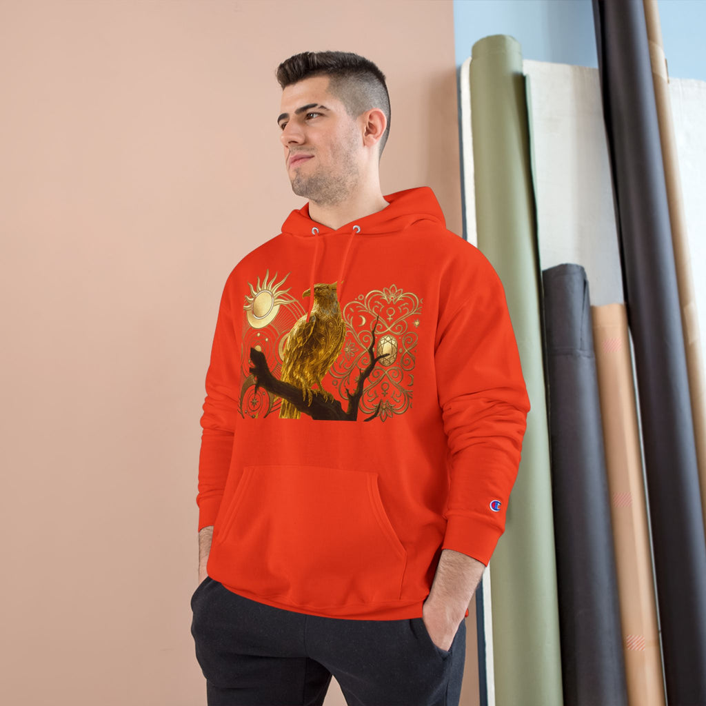 PRB Golden Owl Sundial Graphic Champion Hoodie by Power Runs Black