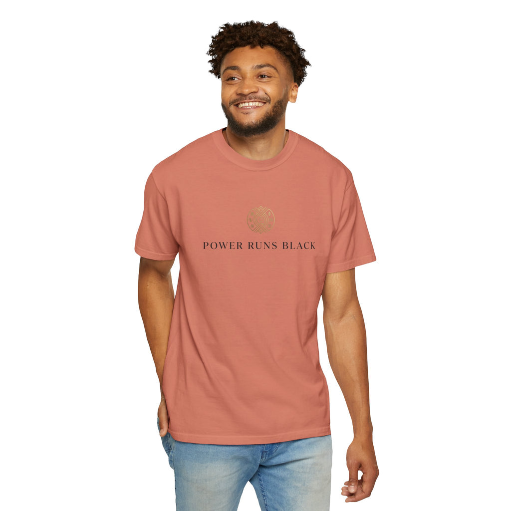 Power Runs Black PRB Graphic T-Shirt — Minimal Emblem Tee by Power Runs Black