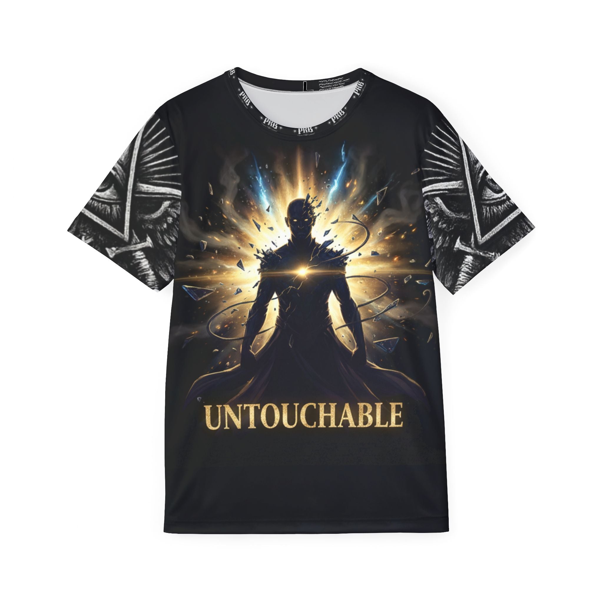 Power Runs Black PRB Untouchable Power Graphic Jersey — Men's All-Over-Print Athletic Tee by Printify