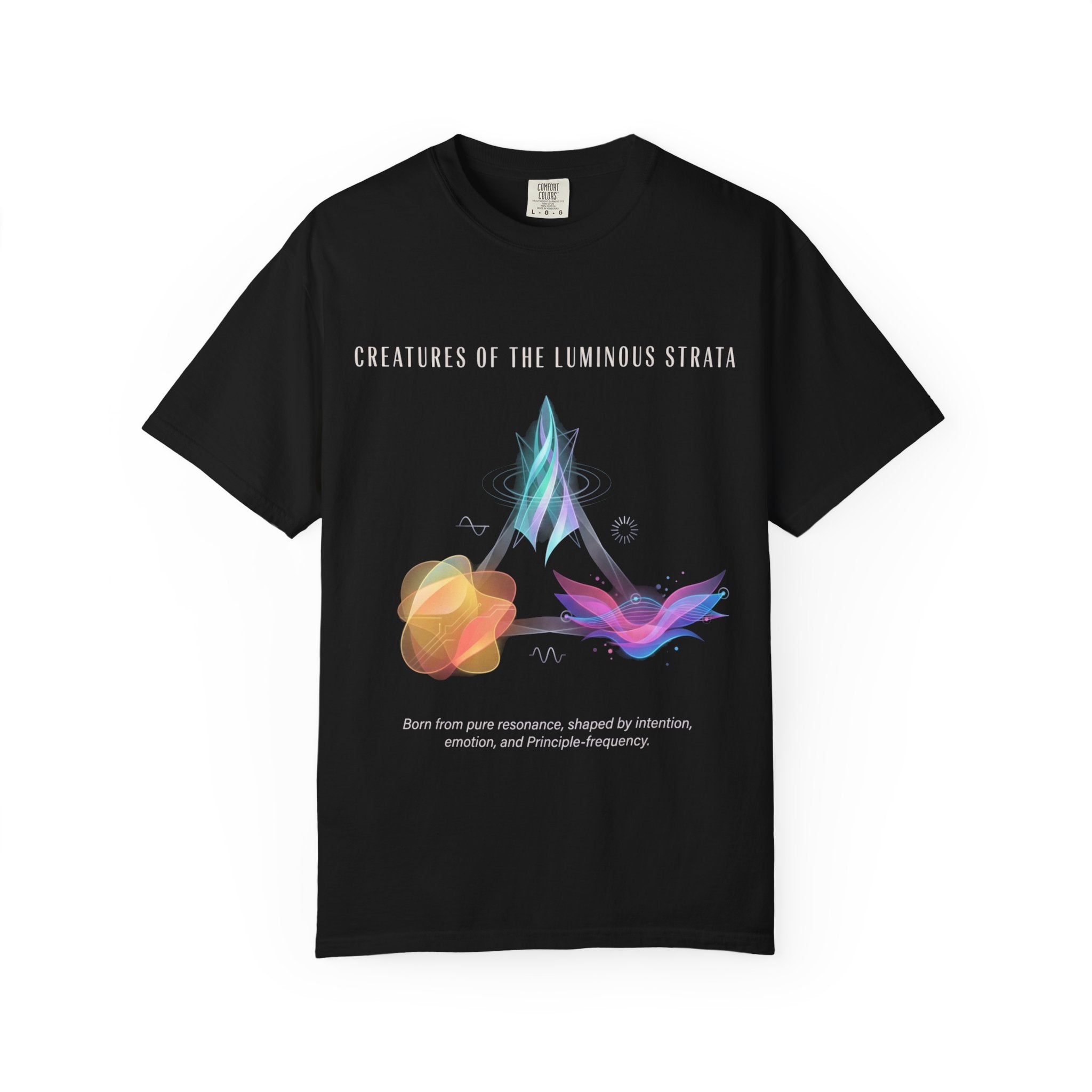 Black Abstract Watercolor T-Shirt | Vintage Garment-Dyed Graphic Tee by Printify