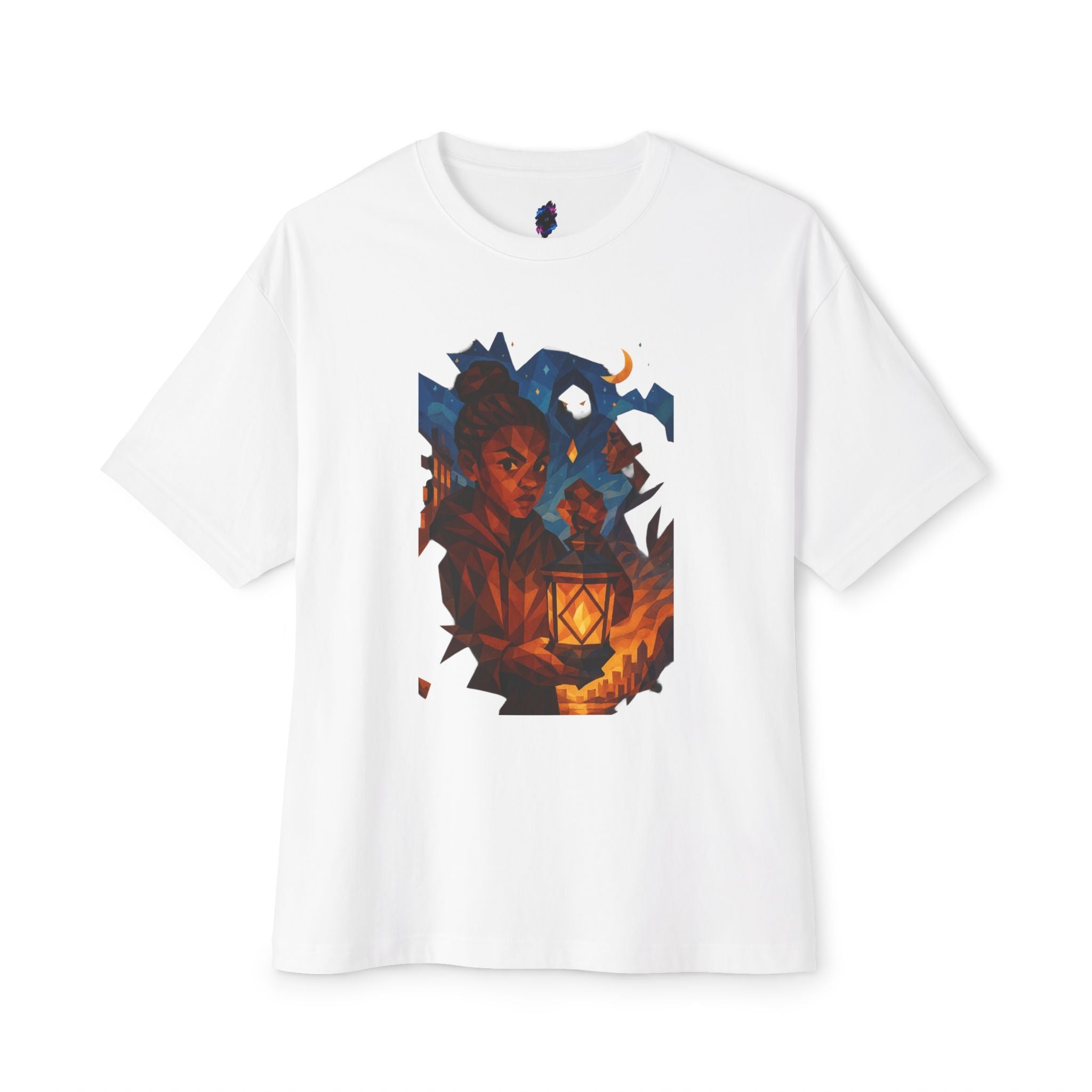 PRB Lantern Night Graphic Tee — Mystical Night Walk Art T-Shirt by Power Runs Black