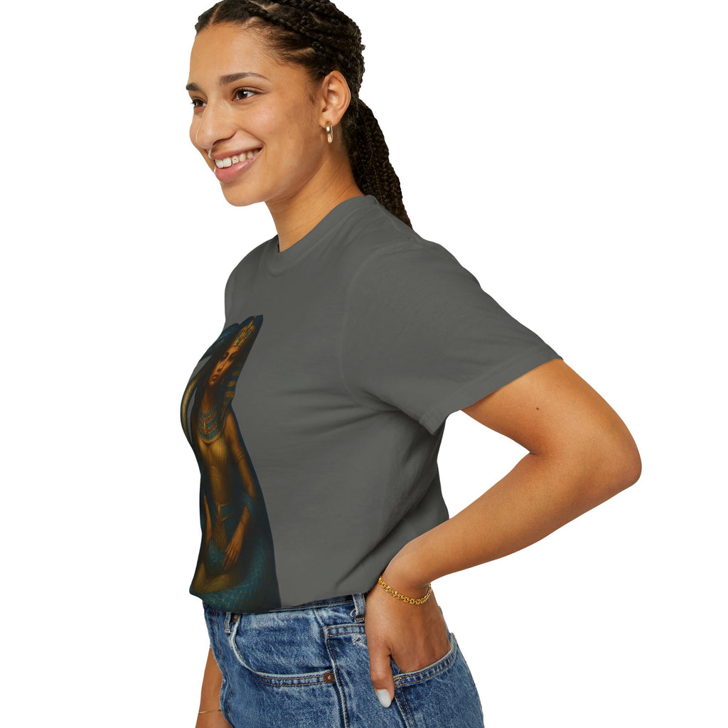 PRB Egyptian Goddess with Snake T-Shirt | Pharaoh Serpent Art Tee by Power Runs Black