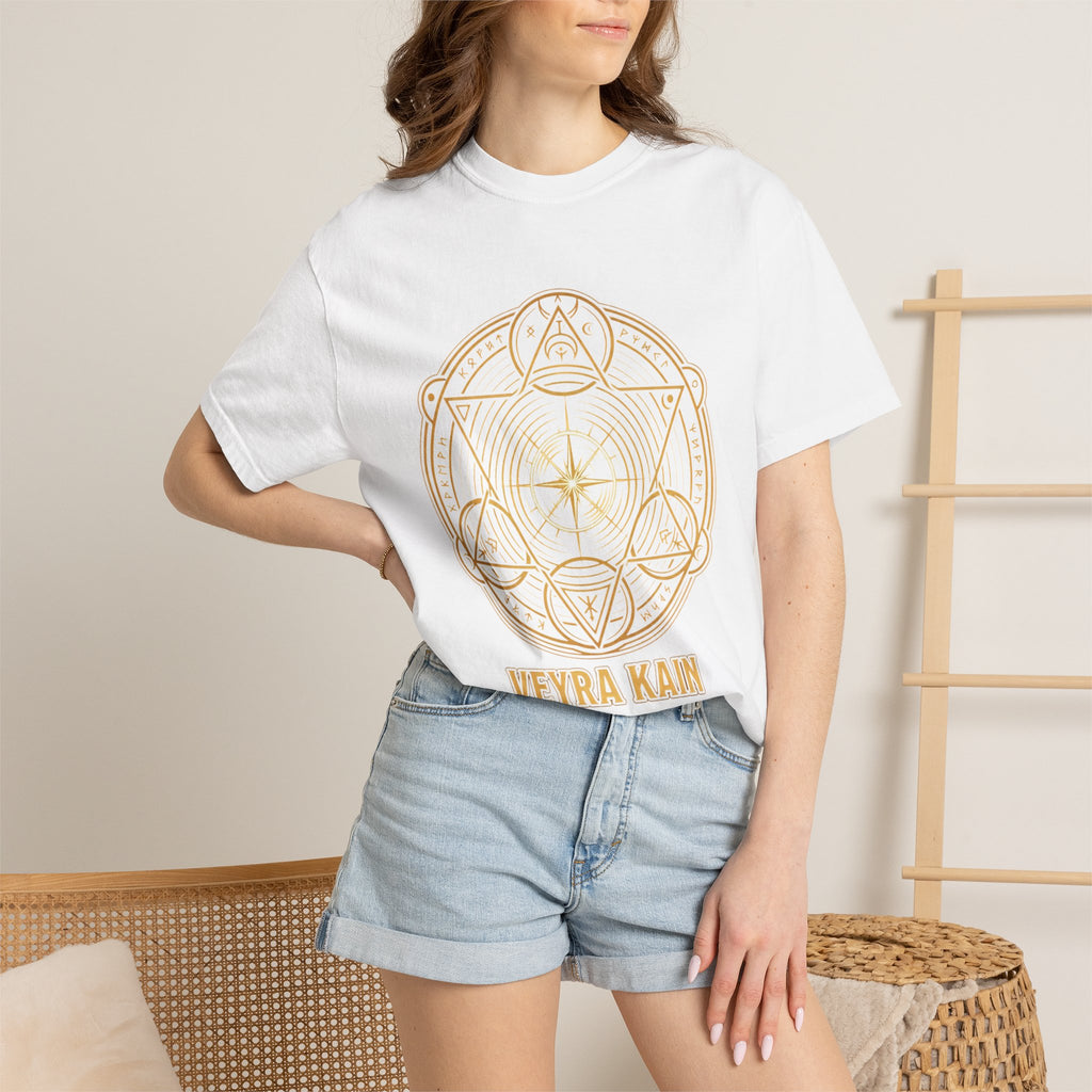 Power Runs Black PRB — Veyra Kain Geometric Sigil Tee with “Too Much Becomes Ruin” Graphic T-Shirt by Power Runs Black
