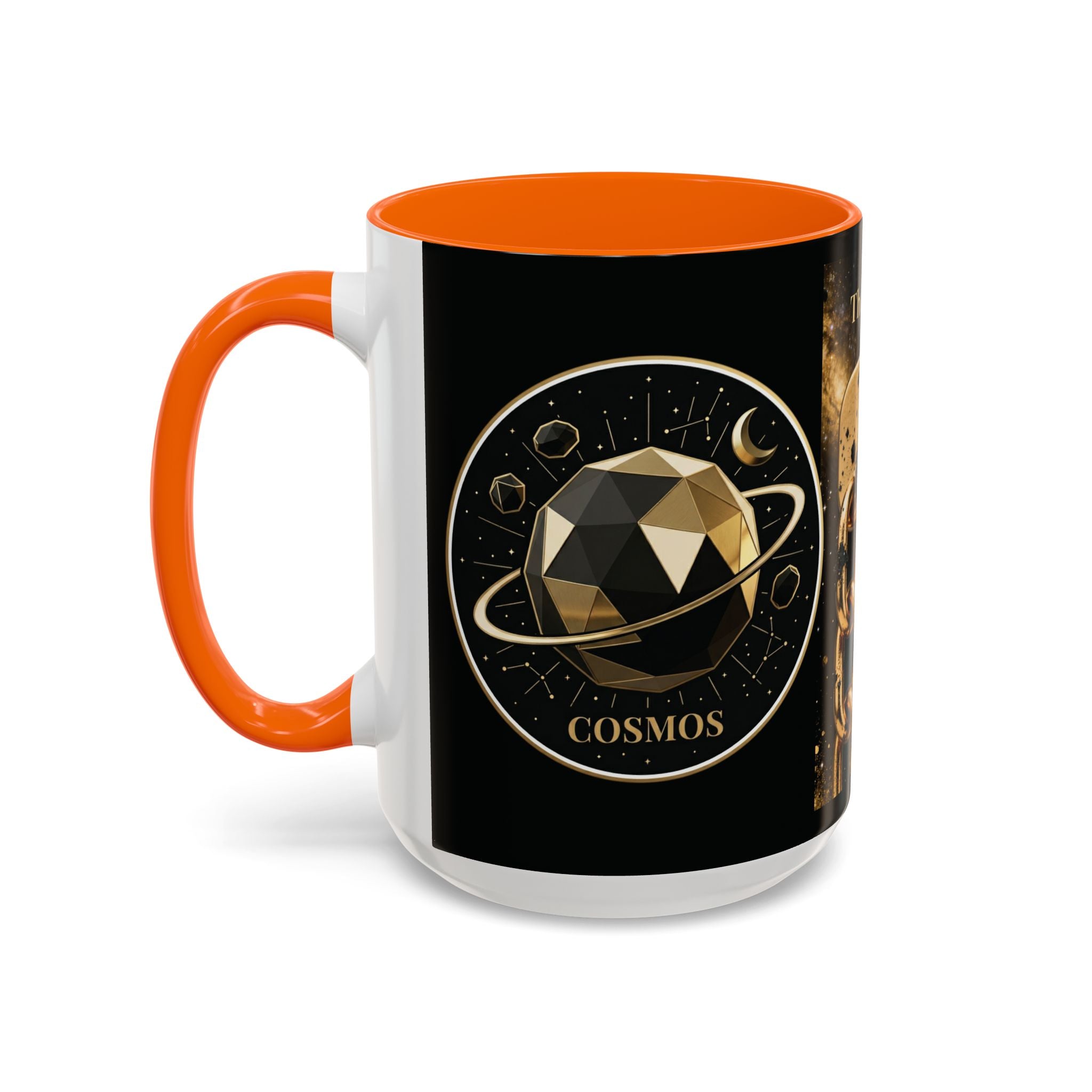PRB Gold Cosmos Design Accent Coffee Mug | The Break, Planet Illustration by Power Runs Black