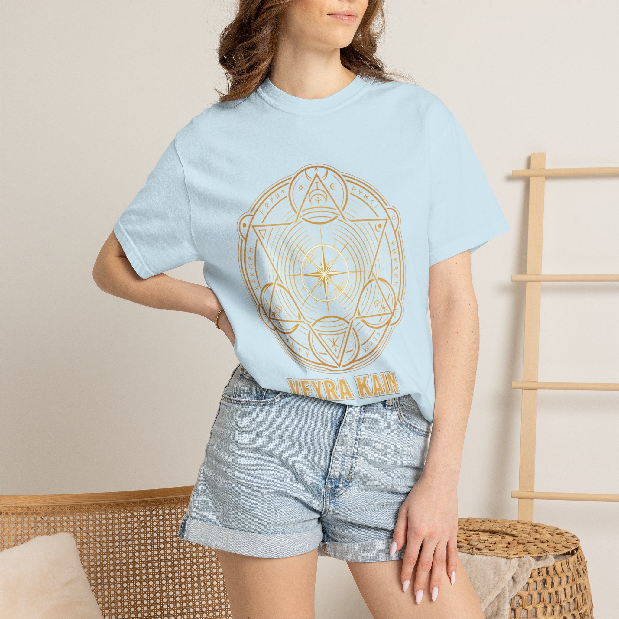 Power Runs Black PRB — Veyra Kain Geometric Sigil Tee with “Too Much Becomes Ruin” Graphic T-Shirt by Power Runs Black