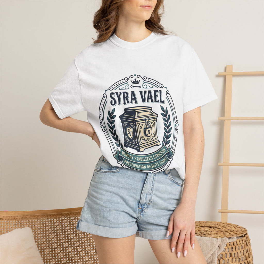Power Runs Black PRB — Syra Vael Vintage Crest Tee by Power Runs Black