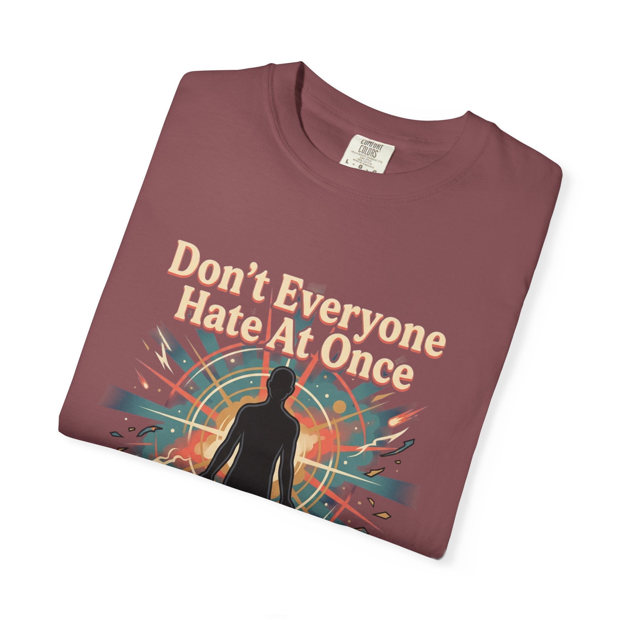 Power Runs Black Don't Everyone Hate Me Once" Retro Silhouette Graphic Tee by Printify