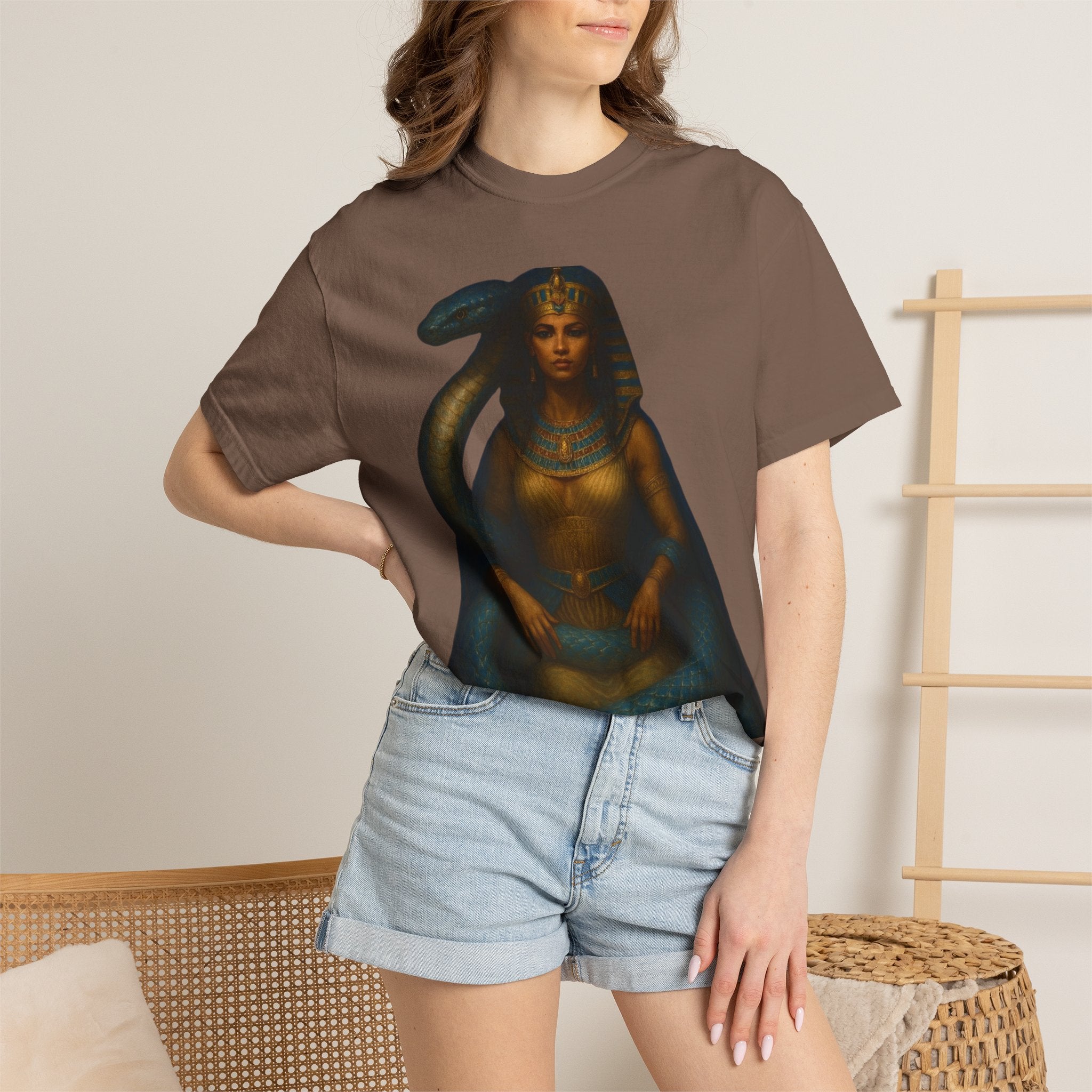 PRB Egyptian Goddess with Snake T-Shirt | Pharaoh Serpent Art Tee by Printify