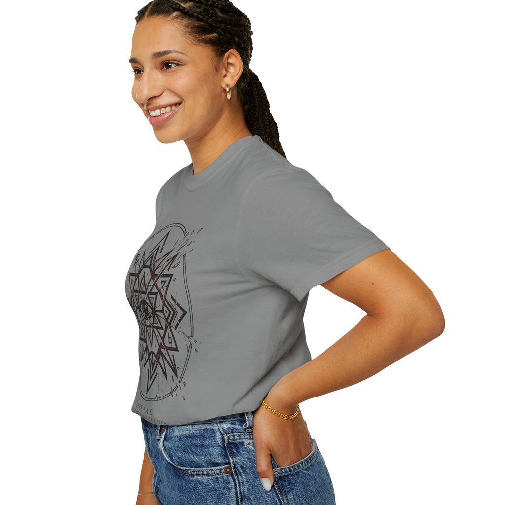 Power Runs Black PRB Eryx Tal Geometric Mandala T-Shirt — Symmetric Star Graphic Tee by Power Runs Black