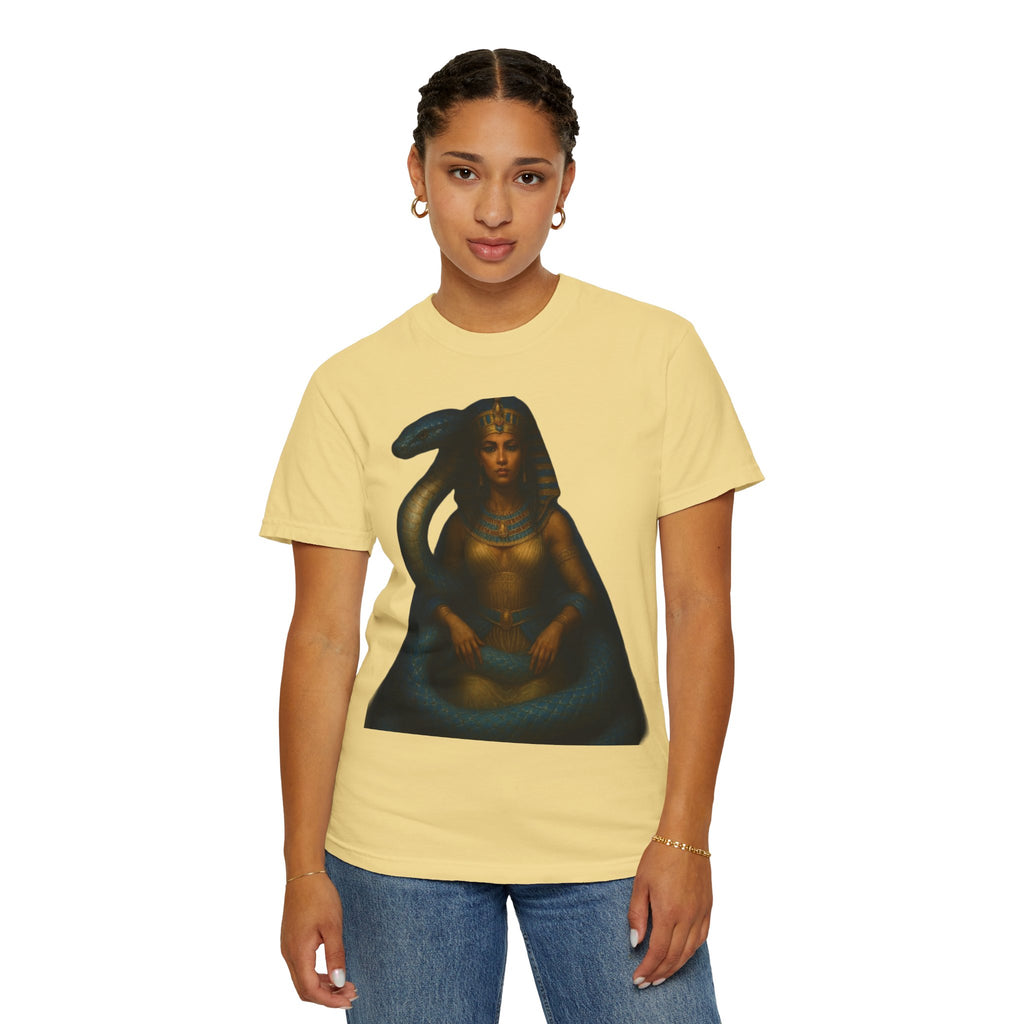 PRB Egyptian Goddess with Snake T-Shirt | Pharaoh Serpent Art Tee by Power Runs Black