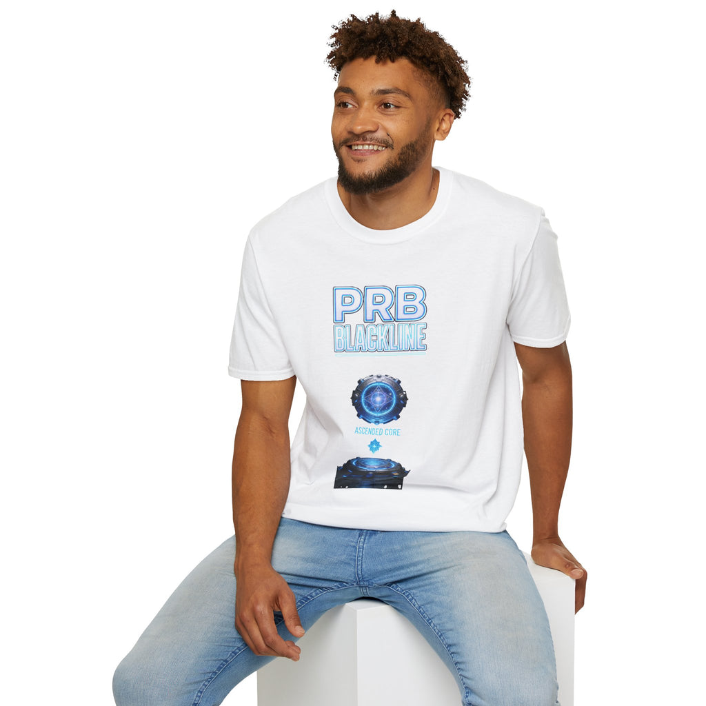 PRB Blackline Futuristic DJ Tee — Electronic Music Graphic T-Shirt by Power Runs Black