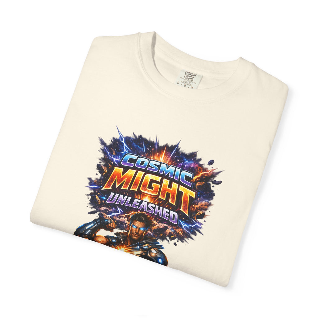 PRB Cosmic Might Unleashed T-shirt | Space Warrior Graphic Tee by Power Runs Black