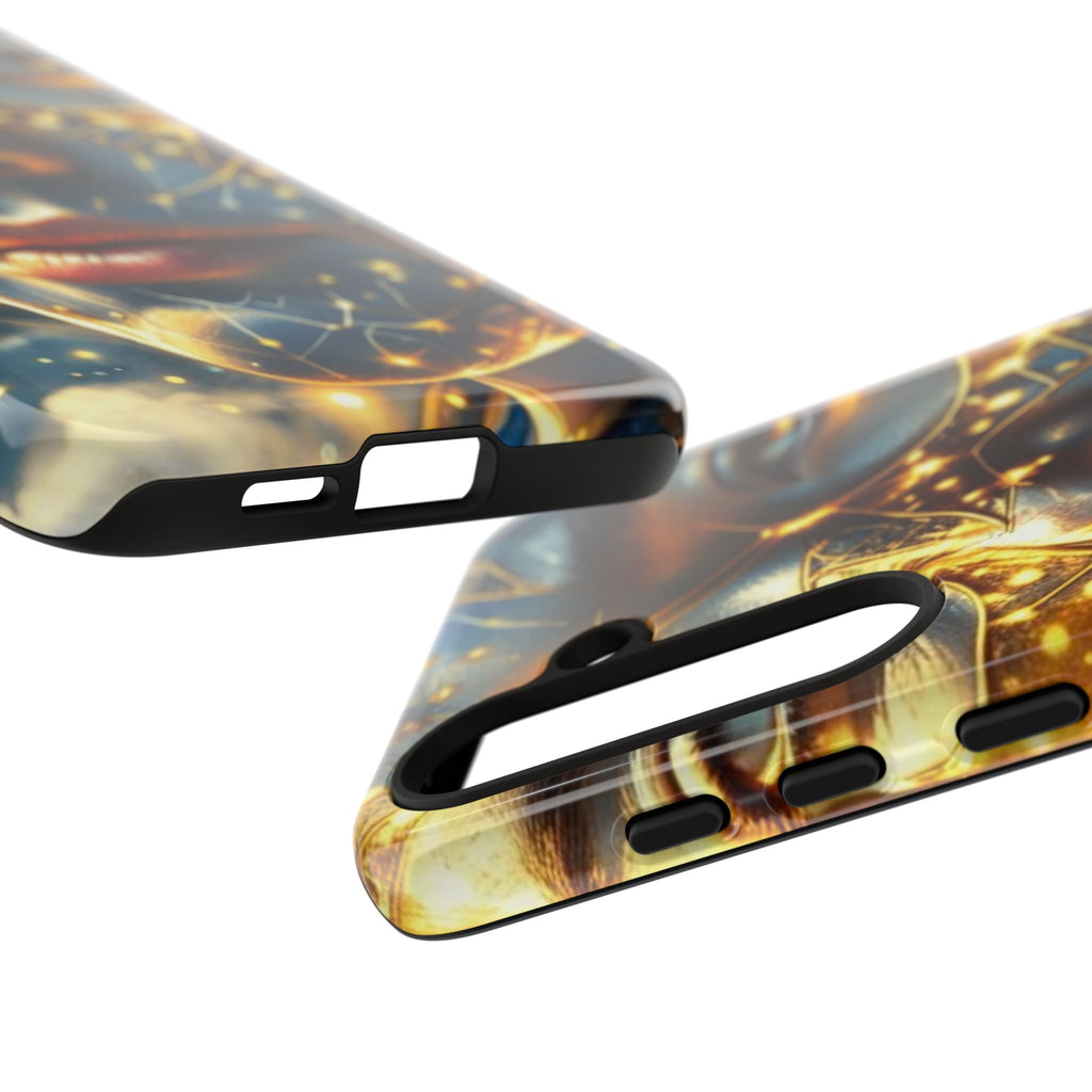 PRB Galactic Portrait Tough Case | Cosmic Face Phone Case, Starry Nebula Design by Power Runs Black