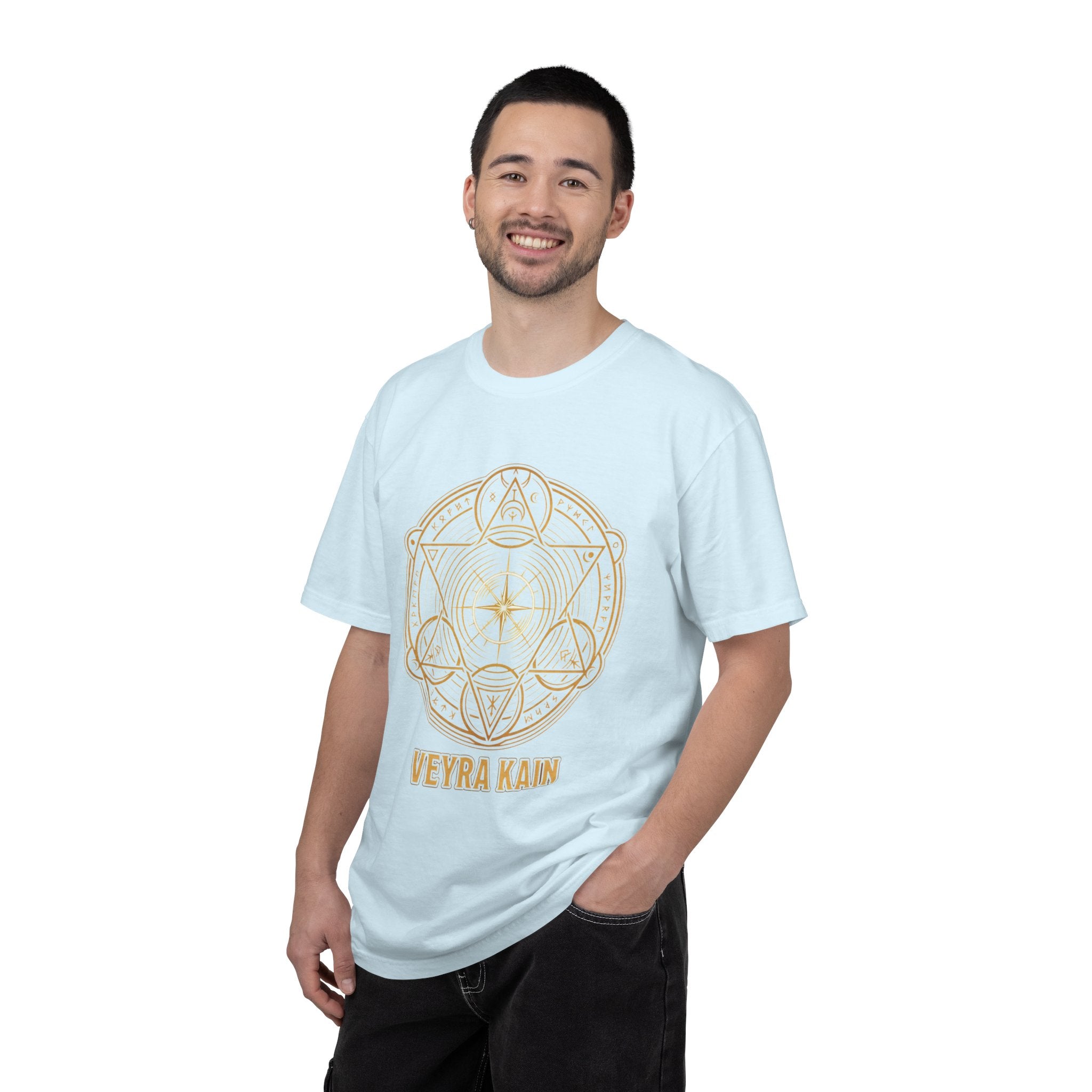 Power Runs Black PRB — Veyra Kain Geometric Sigil Tee with “Too Much Becomes Ruin” Graphic T-Shirt by Printify