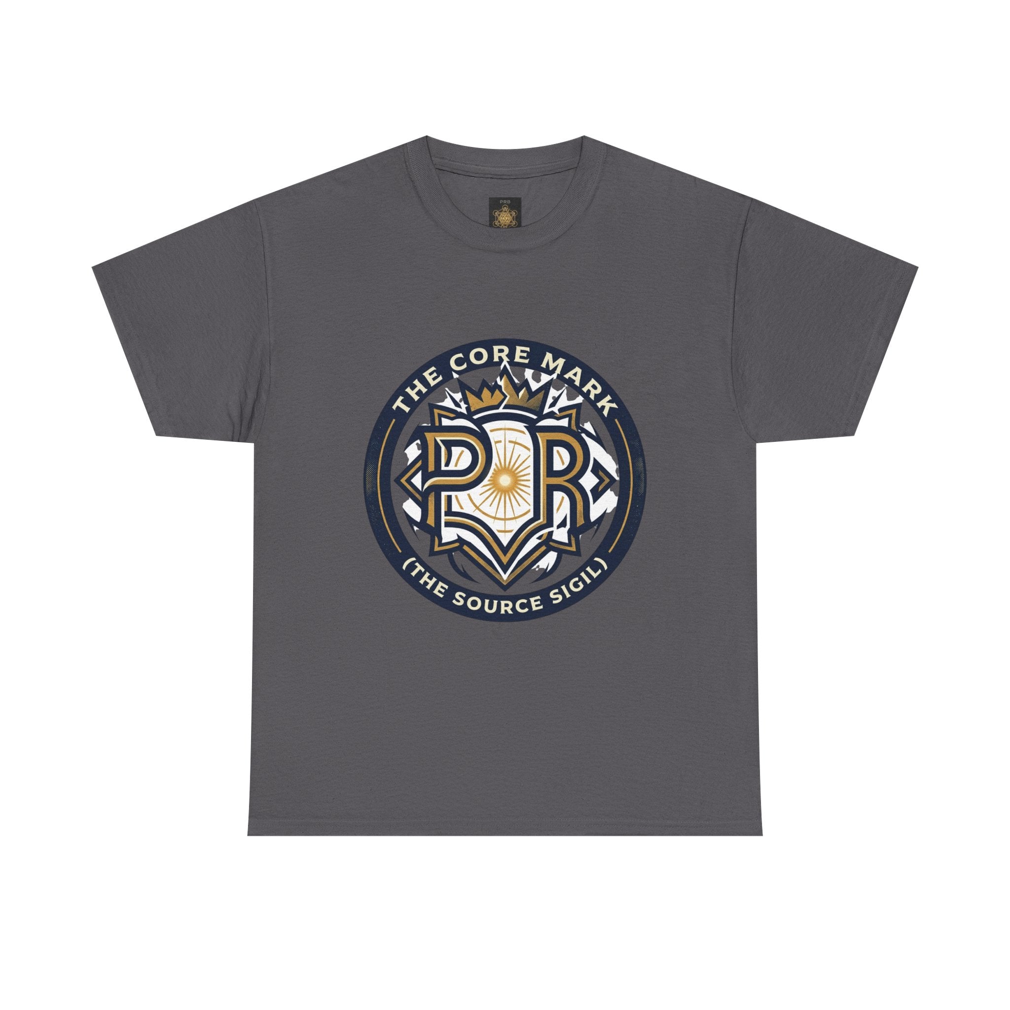 Power Runs Black PRB Core Mark Logo T-Shirt — "The Source Sigil" Retro Emblem Tee by Power Runs Black