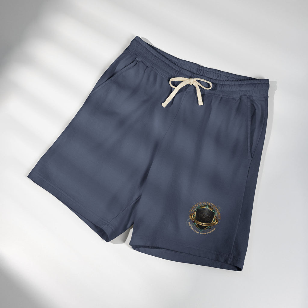 Printify PRB Fleece Sweat Shorts — Vintage Crest Pocket Graphic - Trousers