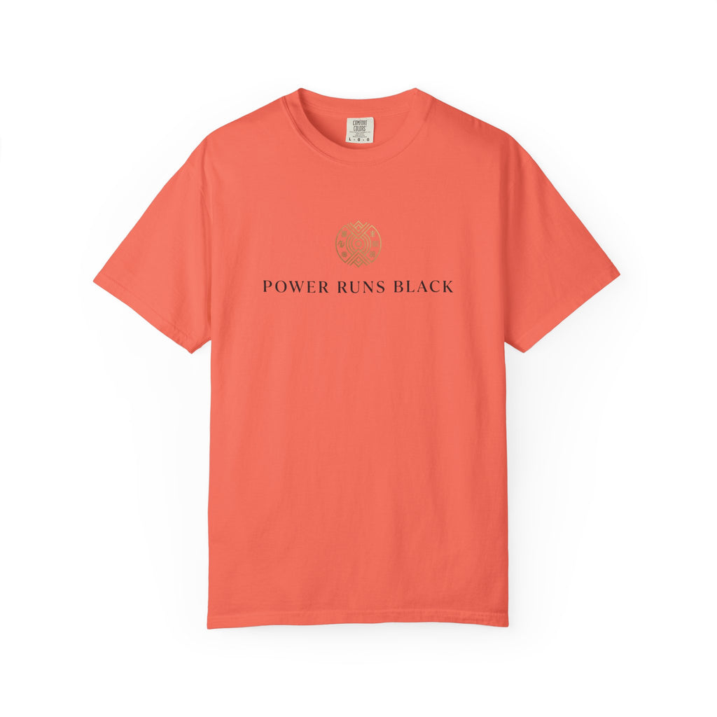 Power Runs Black PRB Graphic T-Shirt — Minimal Emblem Tee by Power Runs Black