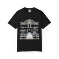 UFO Abduction Scene T-Shirt | Vintage Sci-Fi Alien Beam Graphic Tee by Printify