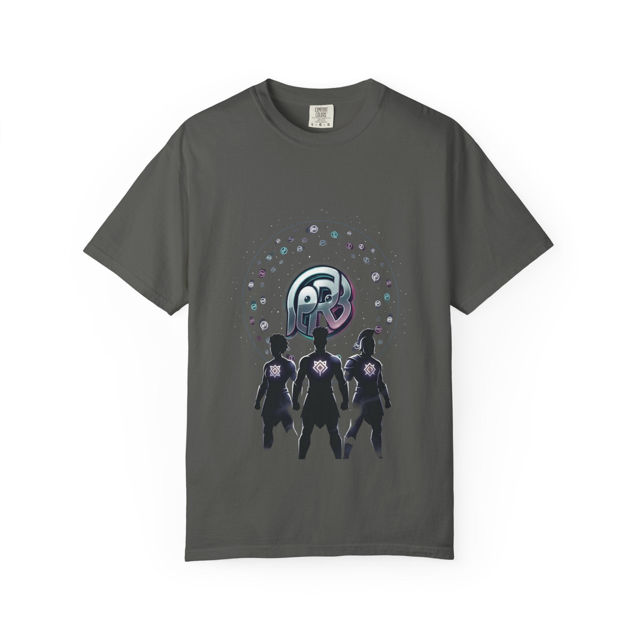 Printify PRB Retro Orb Logo T-Shirt — Vintage Circular Graphic Tee - T-Shirt