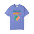 PRB Purpose On Purpose T-Shirt — Inspirational Graphic Tee with Abstract Wave Design by Power Runs Black