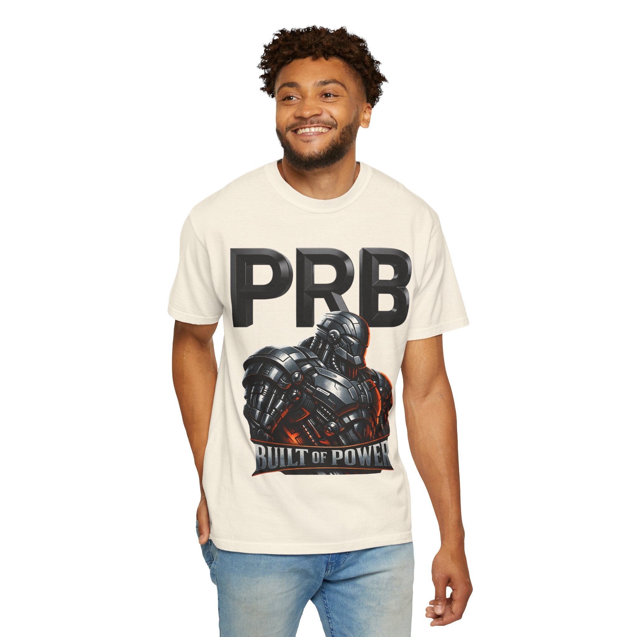 Built of Power PRB T-Shirt — Robotic Armor Graphic Tee by Printify