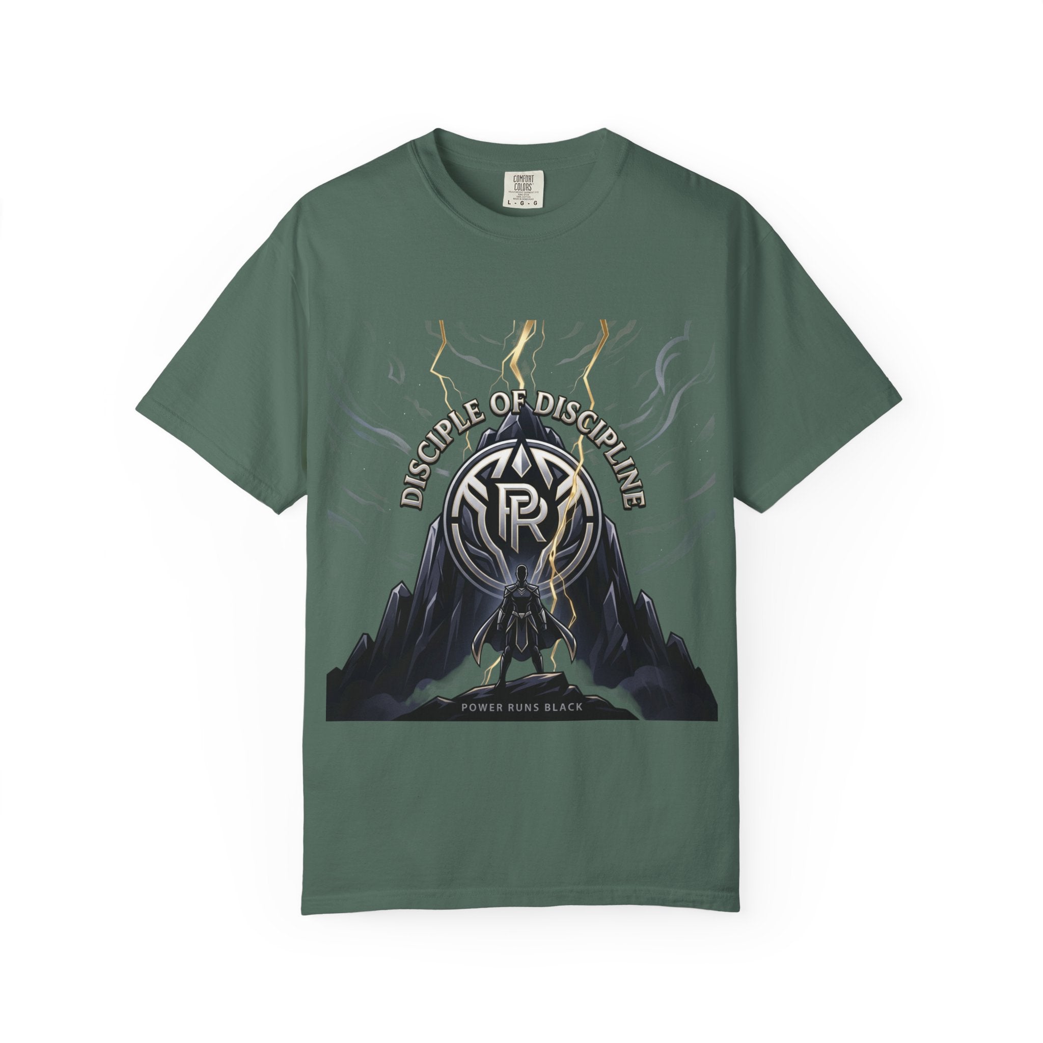 Printify PRB Disciple of Discipline logo mountain graphic T-Shirt | Crest emblem tee - T-Shirt