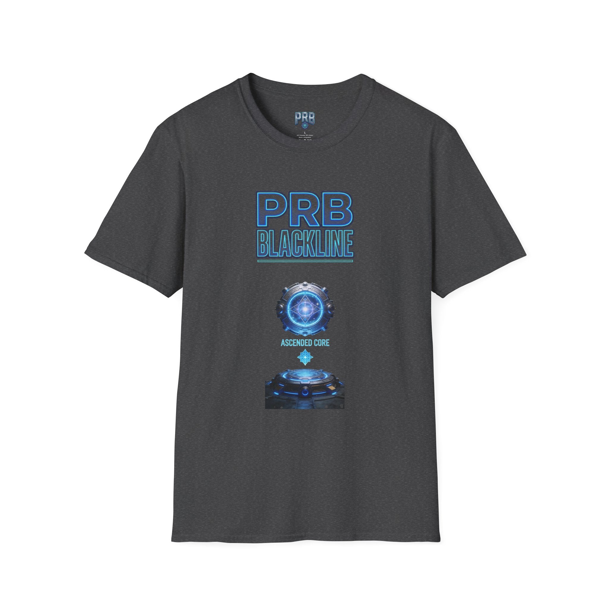 PRB Blackline Futuristic DJ Tee — Electronic Music Graphic T-Shirt by Power Runs Black