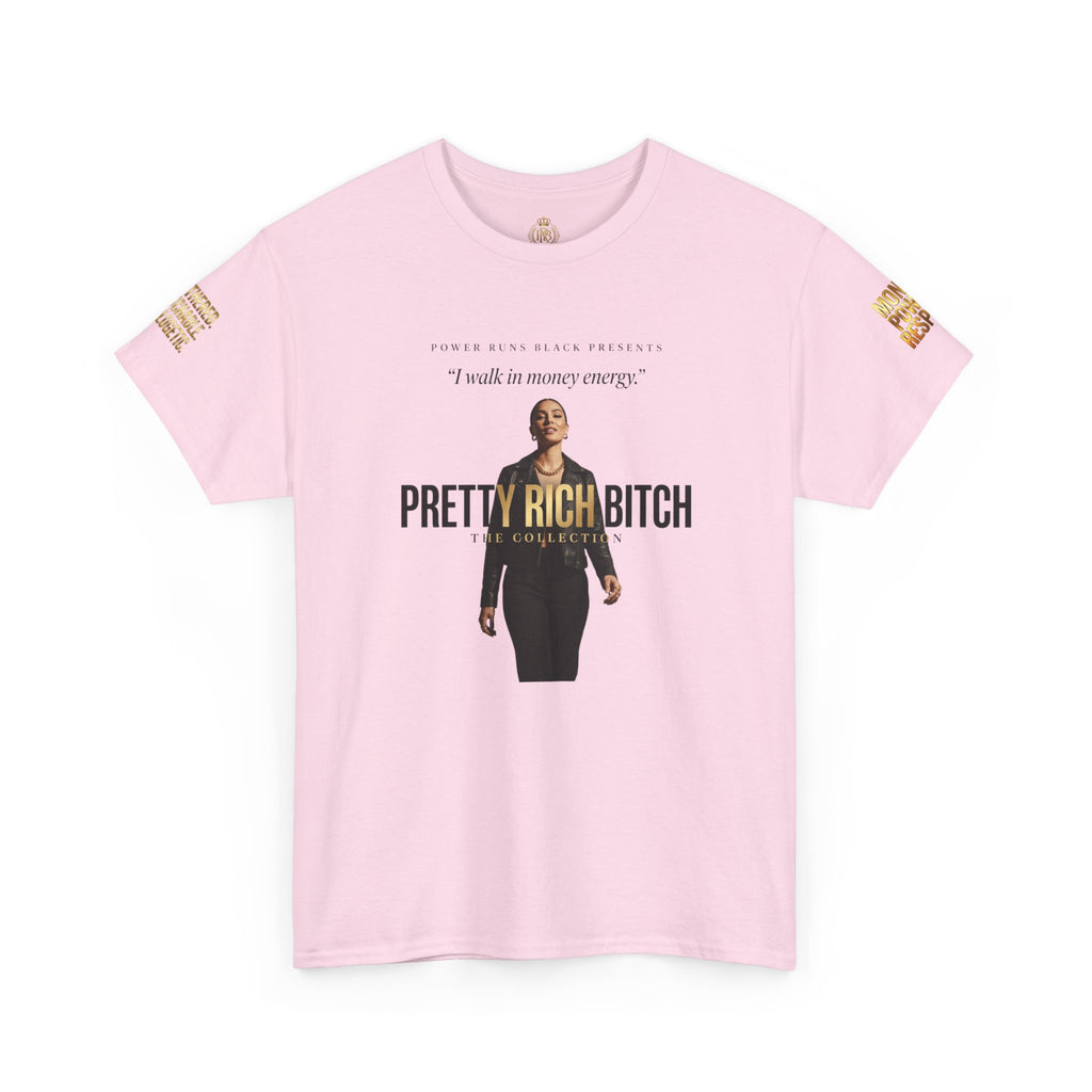 Power Runs Black PRB Pretty Rich Bitch The Collection by PRB Graphic Tee — Empowered Luxury Graphic T‑Shirt by Power Runs Black